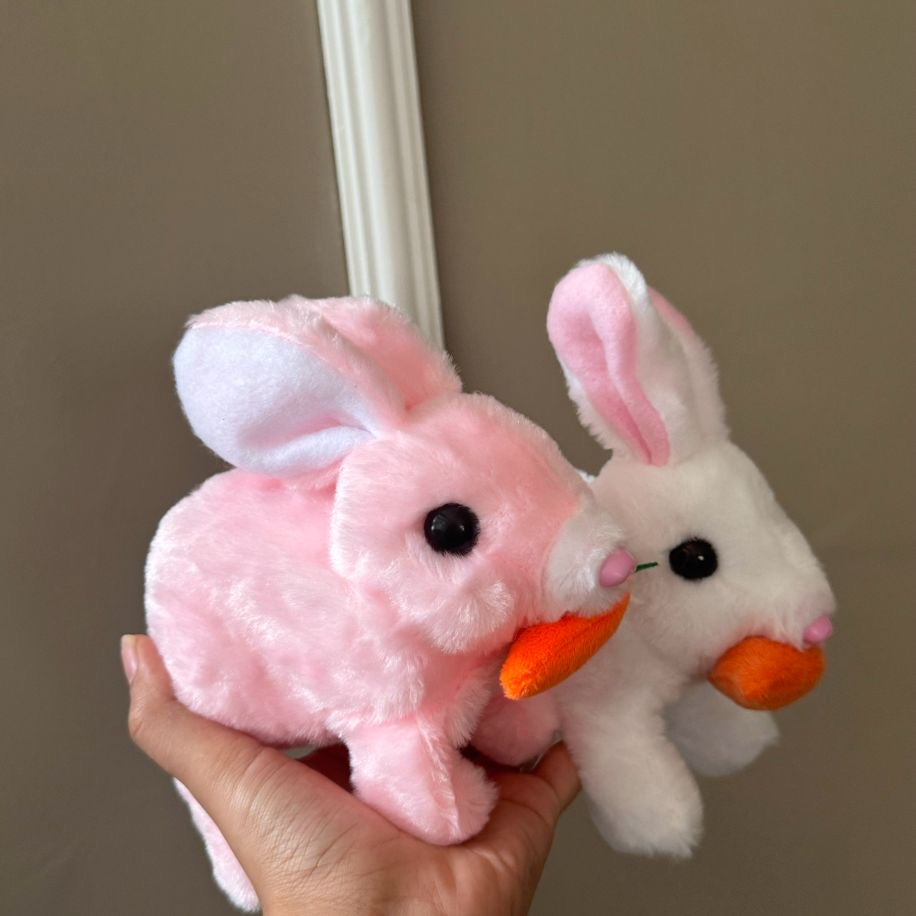 “Sevimli Peluş Tavşan 🐇 | Pilli, Sesli, Işıklı ve Zıplayan Oyuncak”