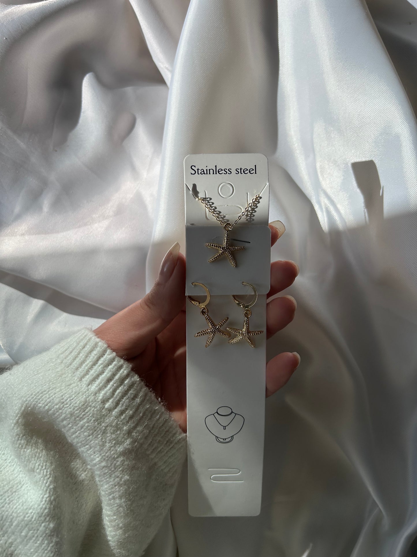 Deniz Yıldızı Kolye küpe set