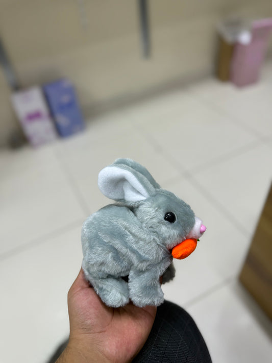 “Sevimli Peluş Tavşan 🐇 | Pilli, Sesli, Işıklı ve Zıplayan Oyuncak”