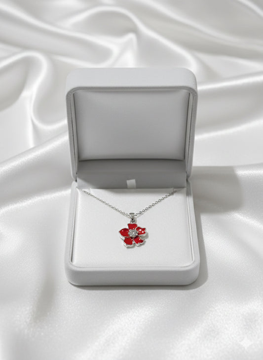 Kırmızı Gelincik kolye